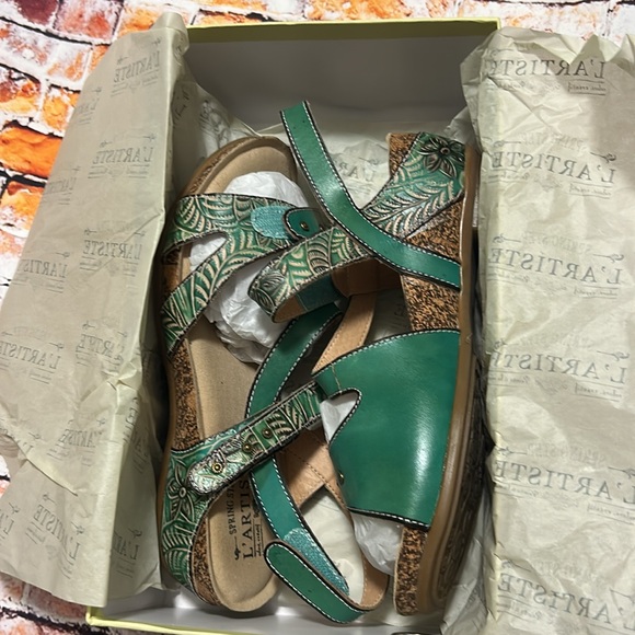 L’ Artiste Quilana NEW in Box Size 39 Teal - Picture 13 of 14
